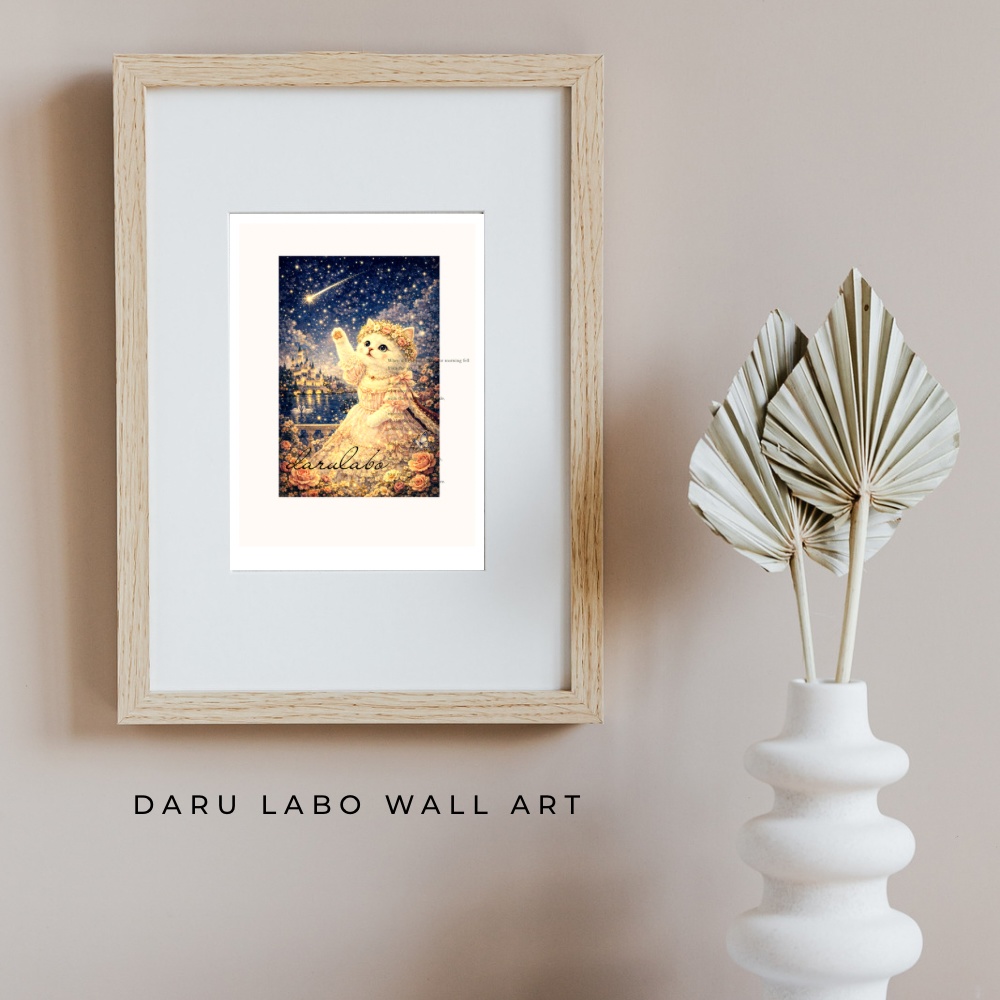 ロココ猫ポスター|デジタルダウンロード|猫アート|壁掛けインテリア|A4/A3/2:3/4:5対応