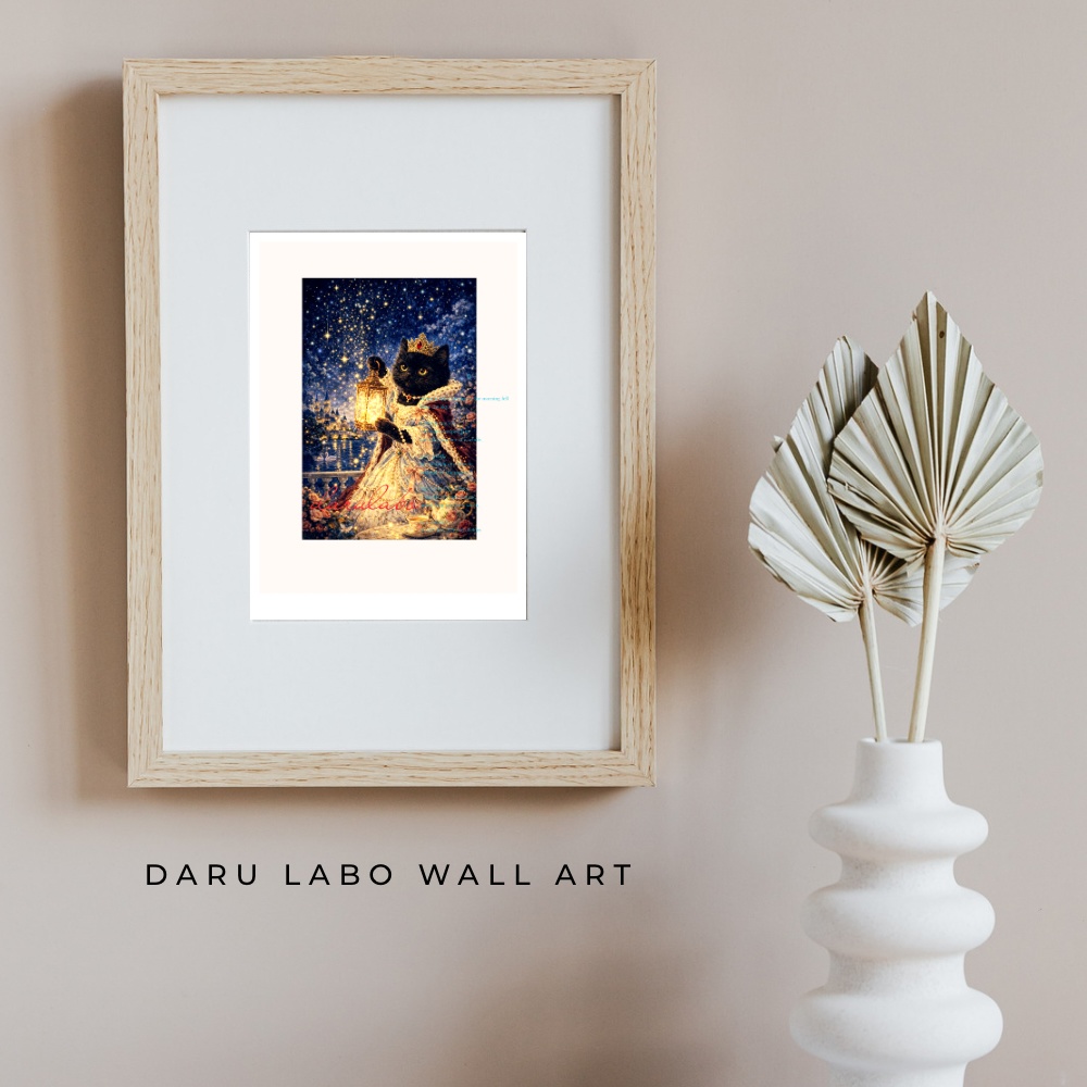 ロココ猫ポスター|デジタルダウンロード|猫アート|壁掛けインテリア|A4/A3/2:3/4:5対応