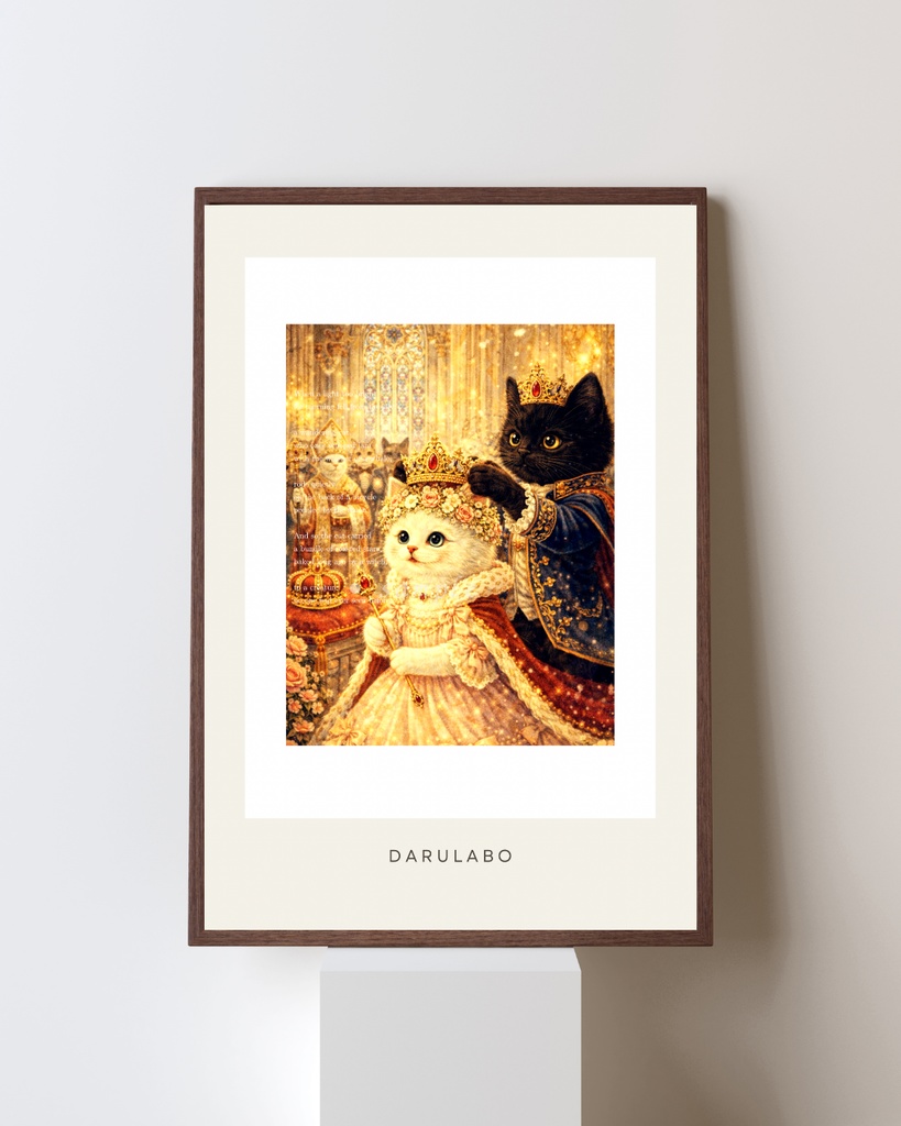 【貴族猫の日常_POSTCARD】王宮の猫たち|ポストカード|幻想スターリーナイト|デジタルダウンロード
