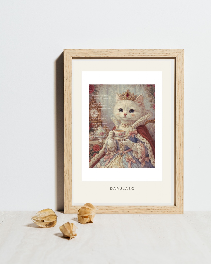 【貴族猫の日常_POSTCARD】午後の優雅な一杯｜ポストカード｜幻想スターリーナイト｜デジタルダウンロード