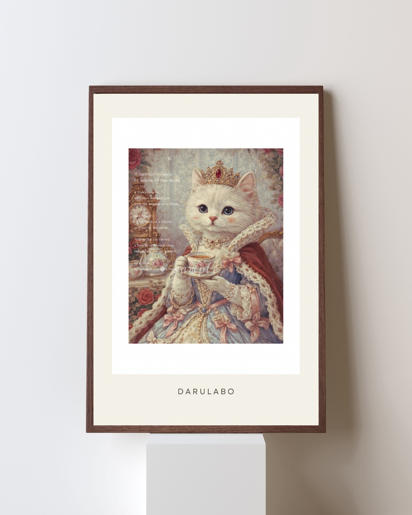 【貴族猫の日常_POSTCARD】午後の優雅な一杯|ポストカード|幻想スターリーナイト|デジタルダウンロード