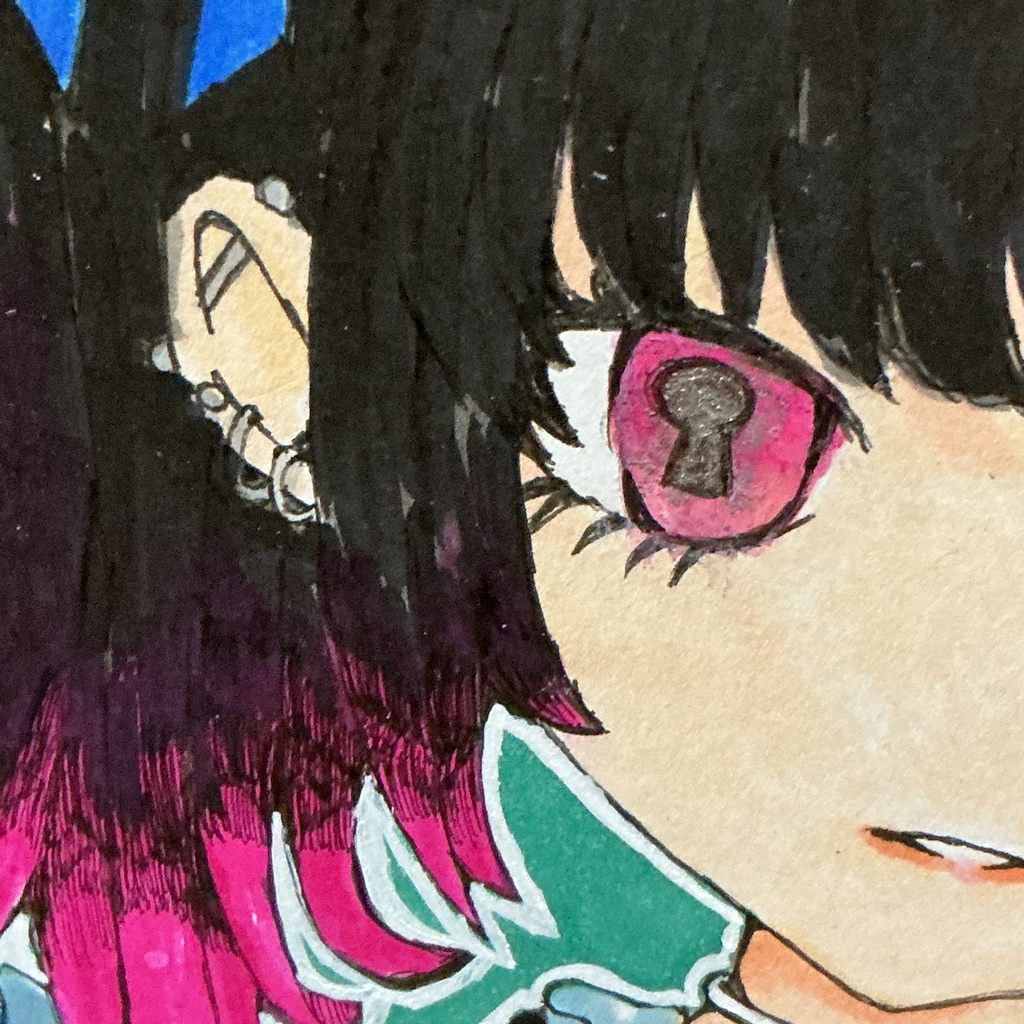 少女標本No.2「KEY」 量産型地雷系少女の秘密 アナログイラスト原画