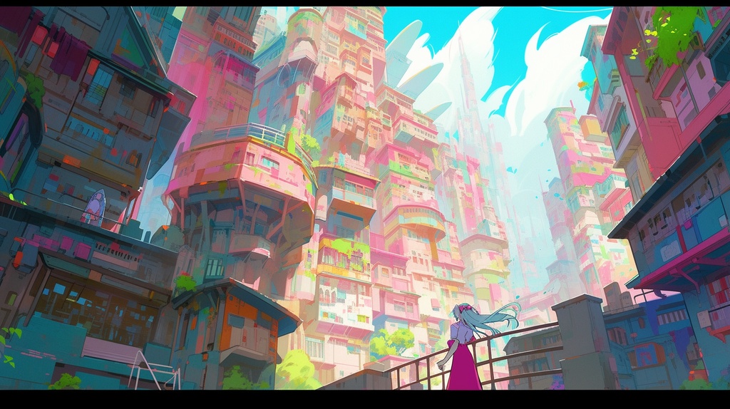 エモい感じの街【イラストAI使用】