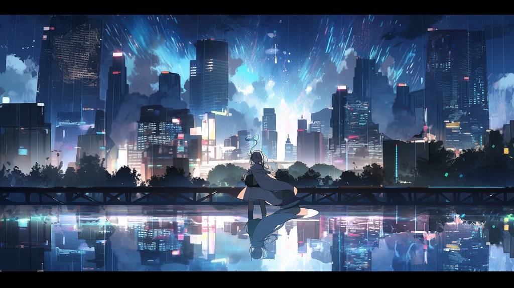 エモい感じの街【イラストAI使用】