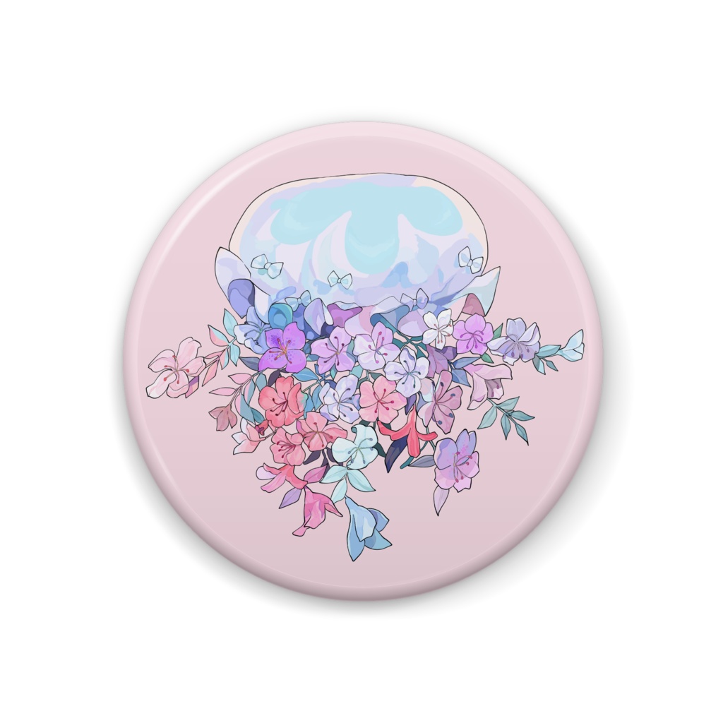 花海月缶バッジ