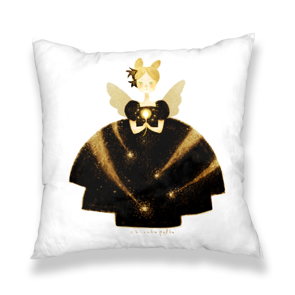 黒まとうクッションカバー