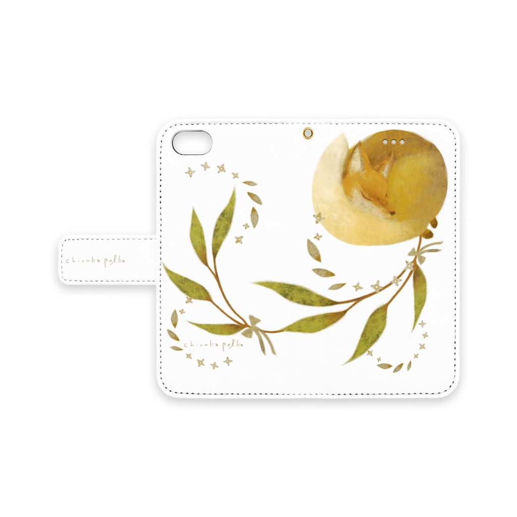 しっぽまくらiPhone手帳型ケース