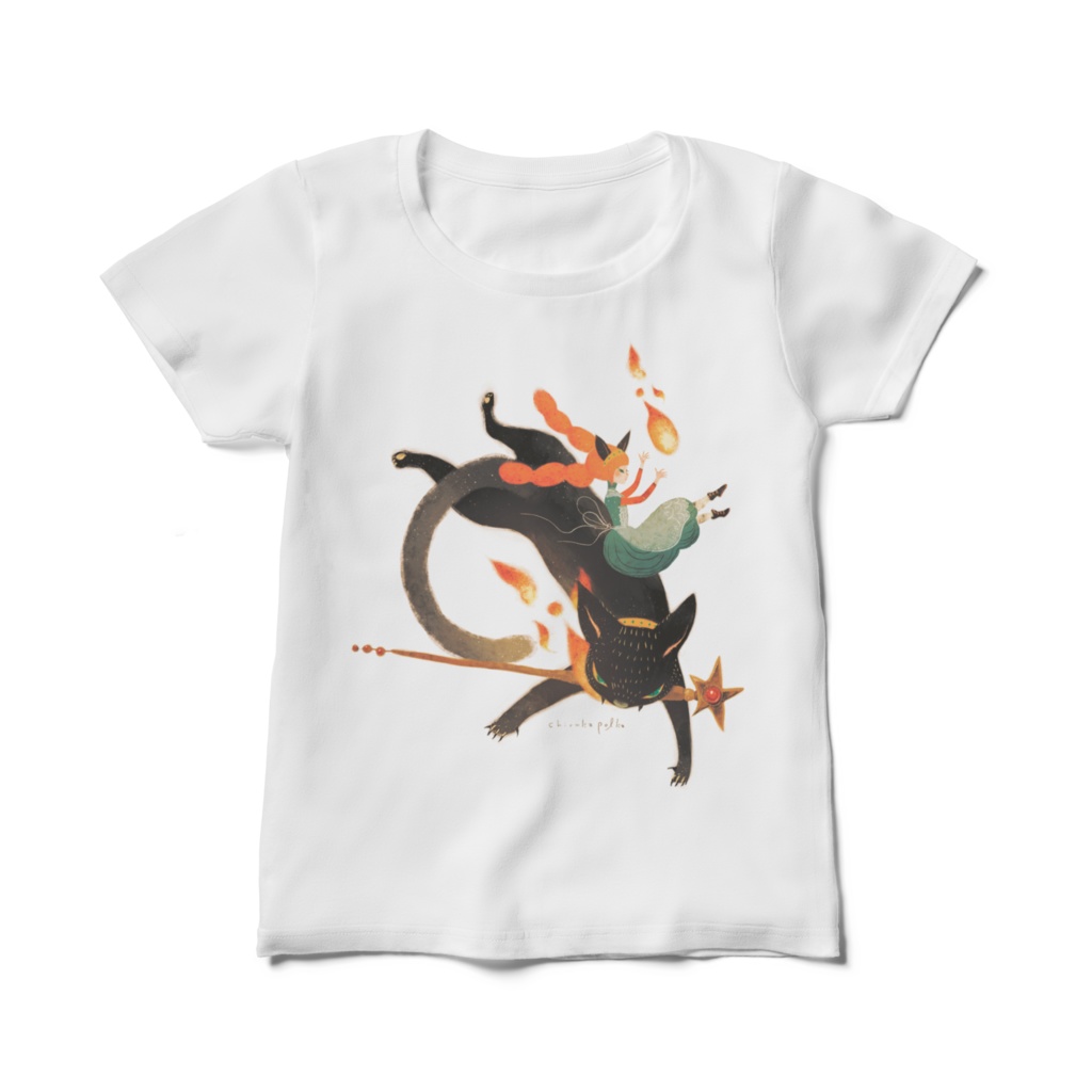 炎の魔法レディースTシャツ