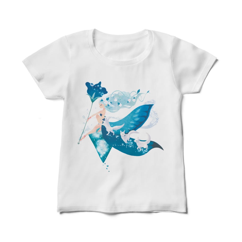 水の魔法レディースTシャツ