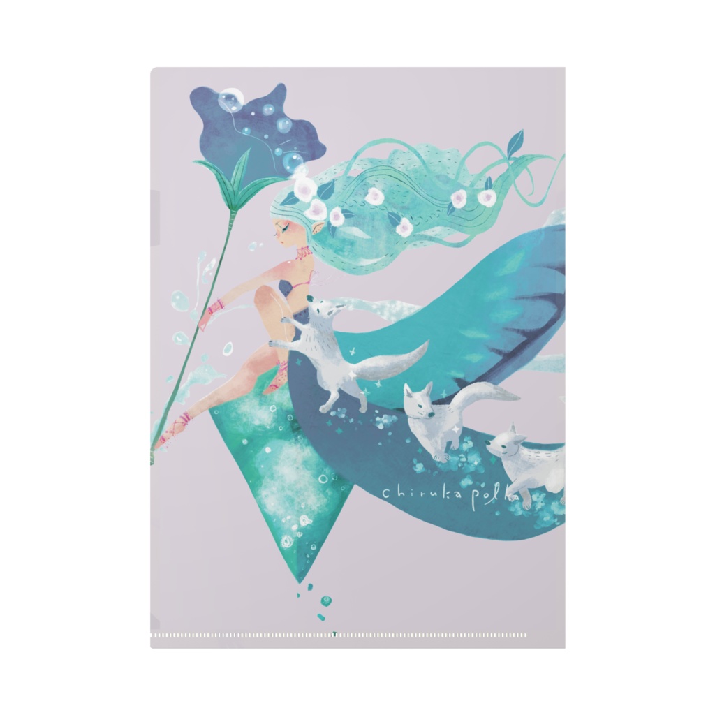 炎と水の魔法リバーシブルクリアファイル