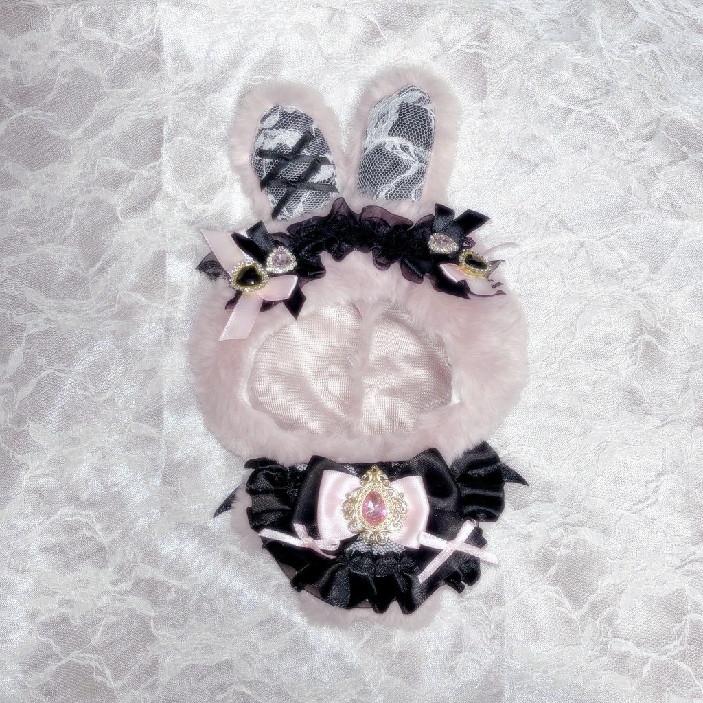 こあくまぴんくうさちゃん着ぐるみ(16cm)