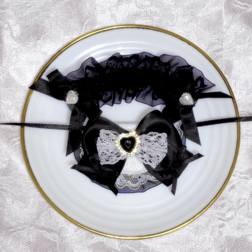 スタイ･ヘッドドレスセット-黒(10-12cm)