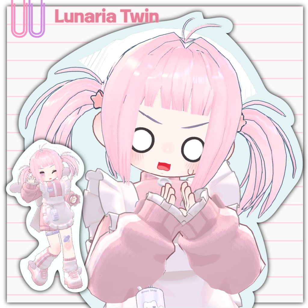 『キプフェル / Kipfel』 『VRC Hair』 ✧Lunaria Twin Hair✧ ルナリアツインヘア✧