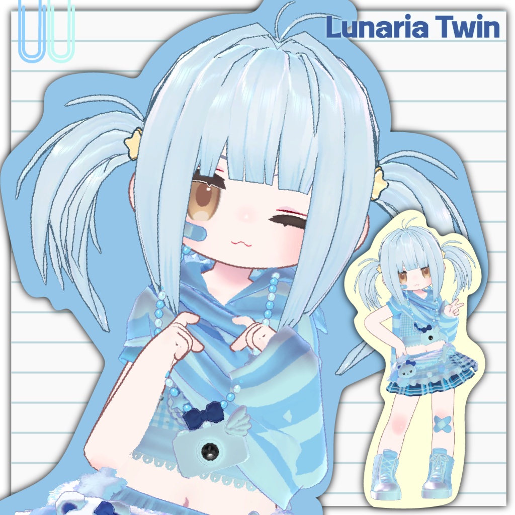 『キプフェル / Kipfel』 『VRC Hair』 ✧Lunaria Twin Hair✧ ルナリアツインヘア✧