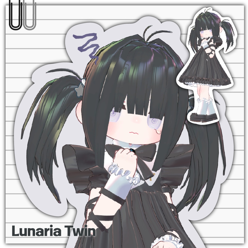 『キプフェル / Kipfel』 『VRC Hair』 ✧Lunaria Twin Hair✧ ルナリアツインヘア✧