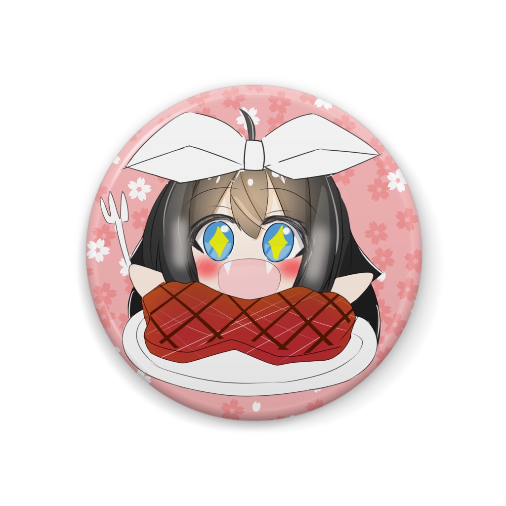 【憂鬱ちゃん】焼肉缶バッジ