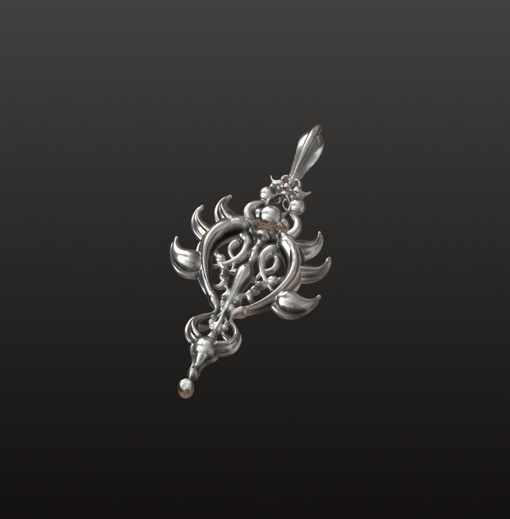 バロック風オーナメント・ジュエリーパーツ(OBJ/STL)