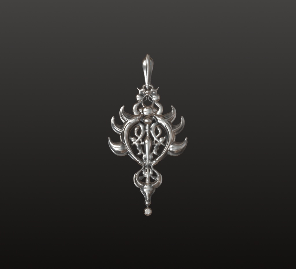 バロック風オーナメント・ジュエリーパーツ（OBJ/STL）