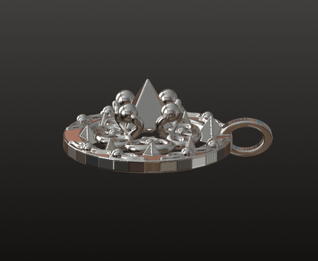 ファンタジー装飾メダリオン 3Dパーツ(OBJ,STL)