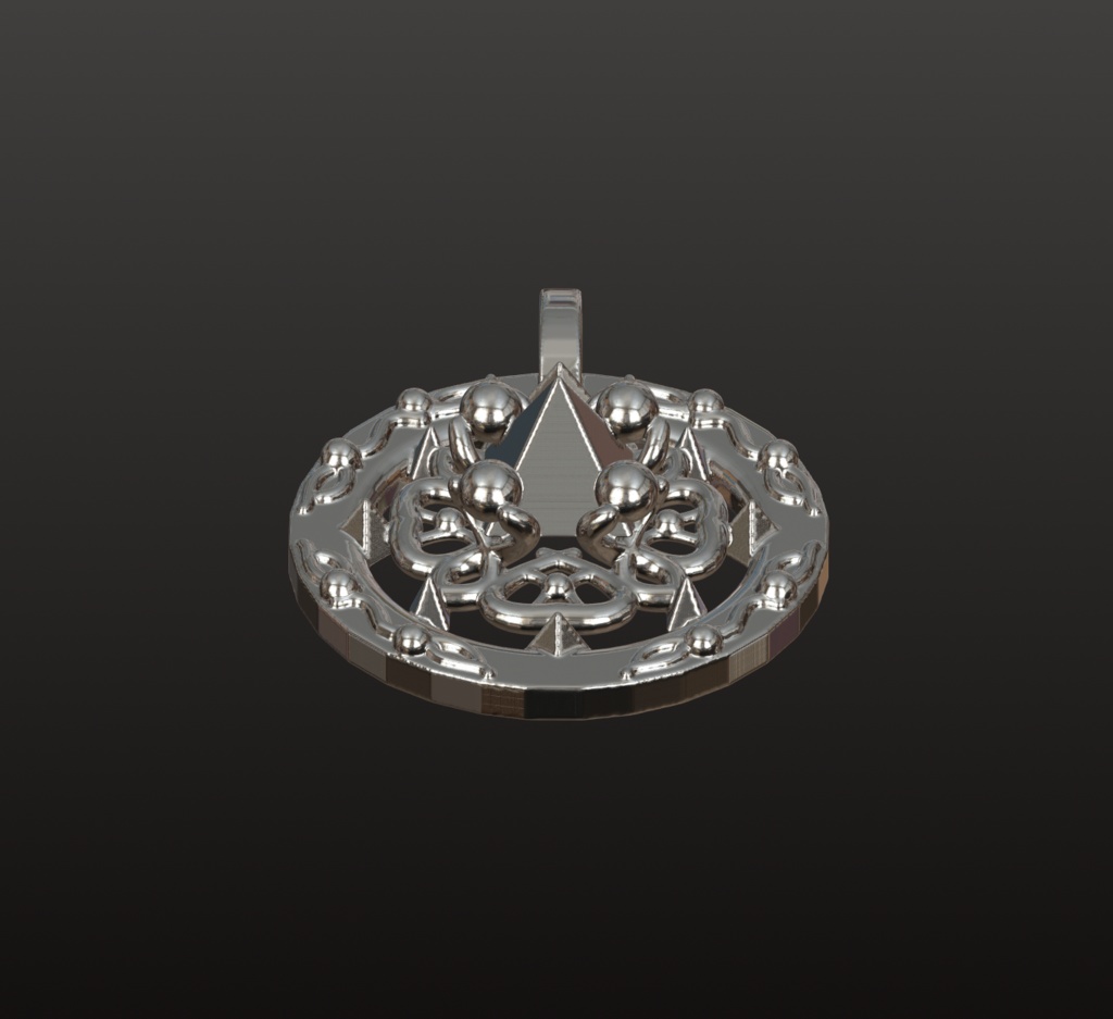 ファンタジー装飾メダリオン 3Dパーツ(OBJ,STL)