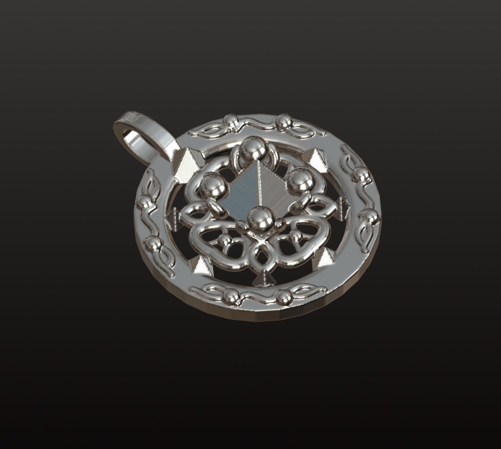 ファンタジー装飾メダリオン 3Dパーツ(OBJ,STL)
