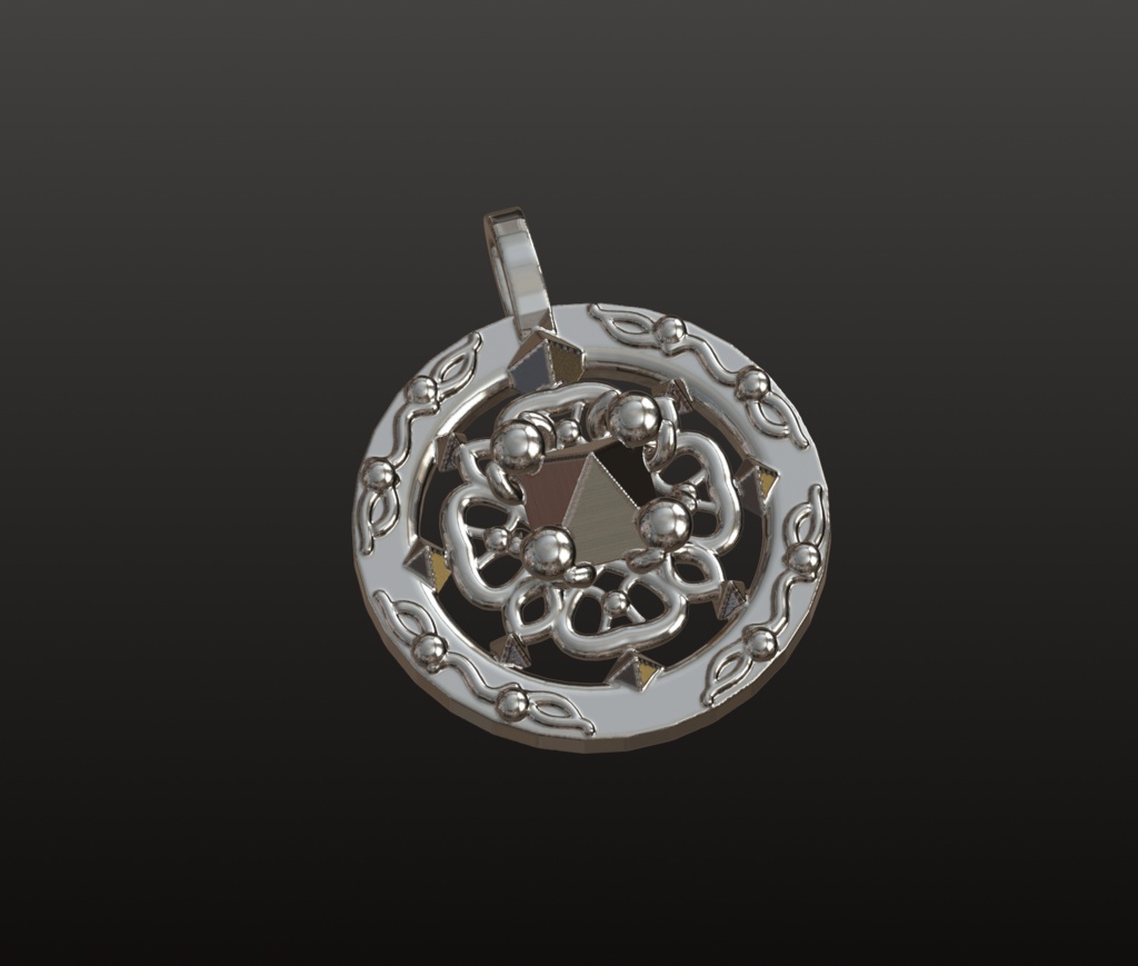 ファンタジー装飾メダリオン 3Dパーツ(OBJ,STL)