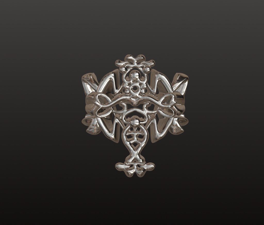 装飾クロス・フィグリーリング 3Dパーツ(OBJ/STL)