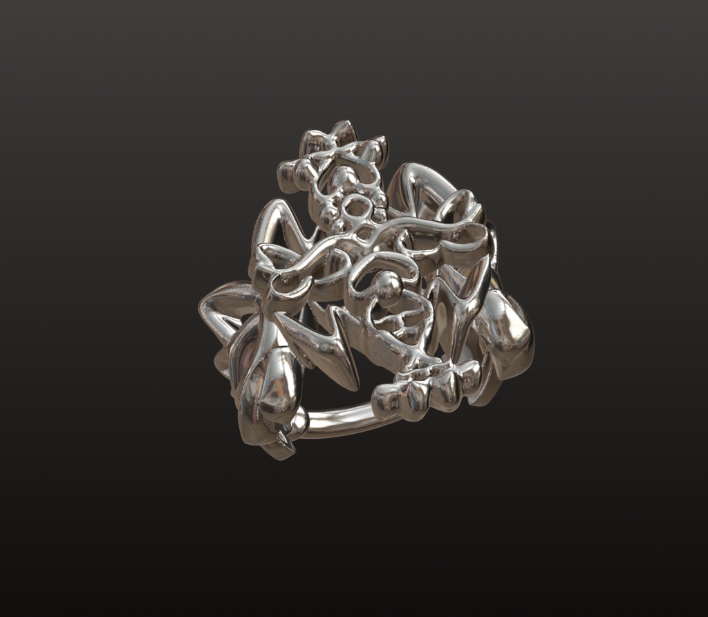 装飾クロス・フィグリーリング 3Dパーツ(OBJ/STL)