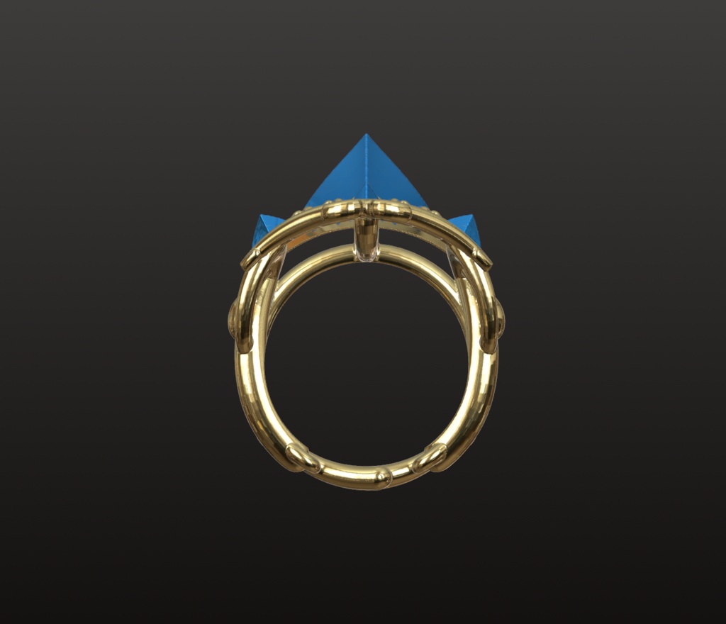 ファンタジー魔導石リング 3Dデータ(OBJ/STL)