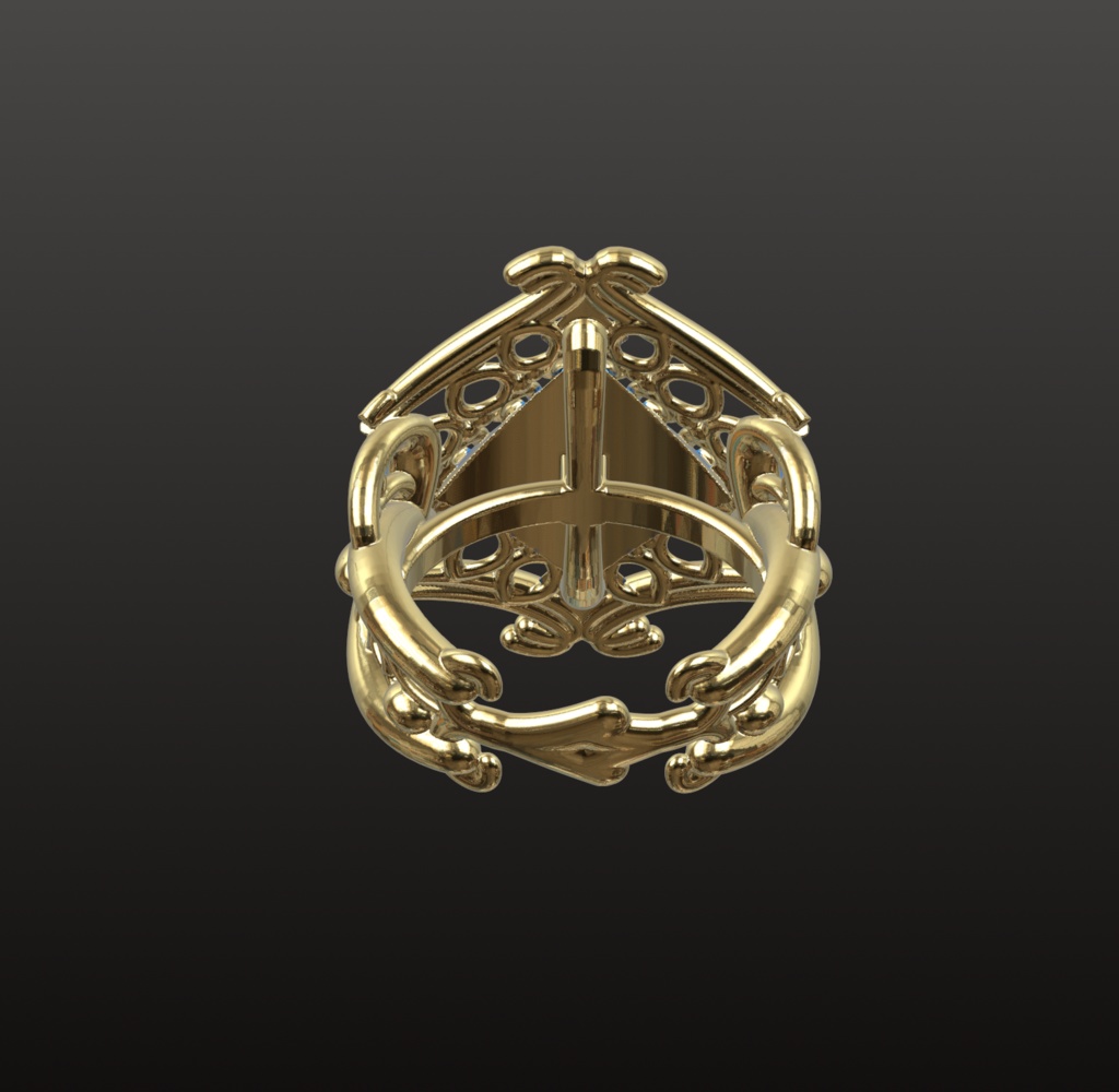 ファンタジー魔導石リング 3Dデータ(OBJ/STL)