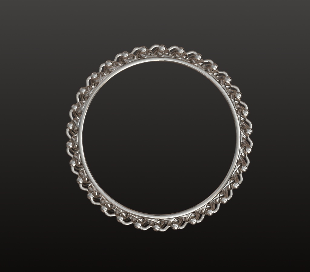 パターンレース風・細身リング 3Dデータ(OBJ/STL)