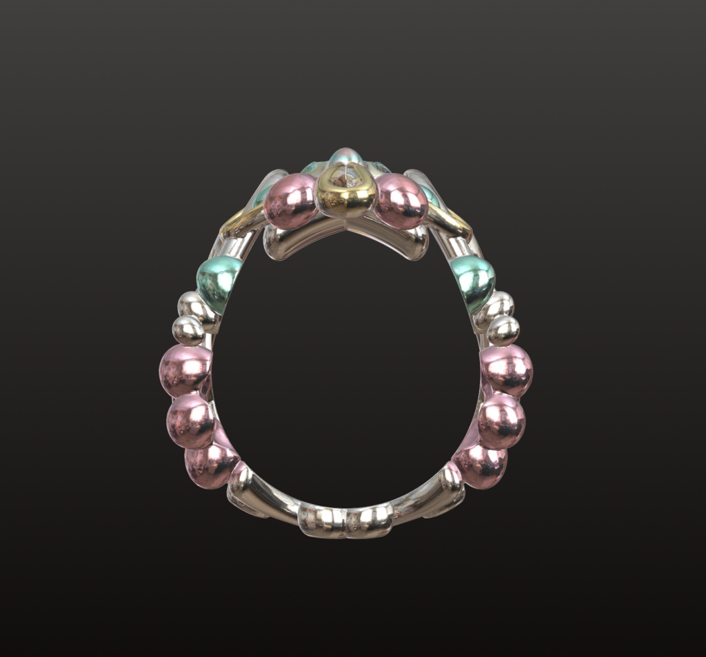 マーメイド・ジュエリーチャーム 3Dデータ(OBJ/STL)