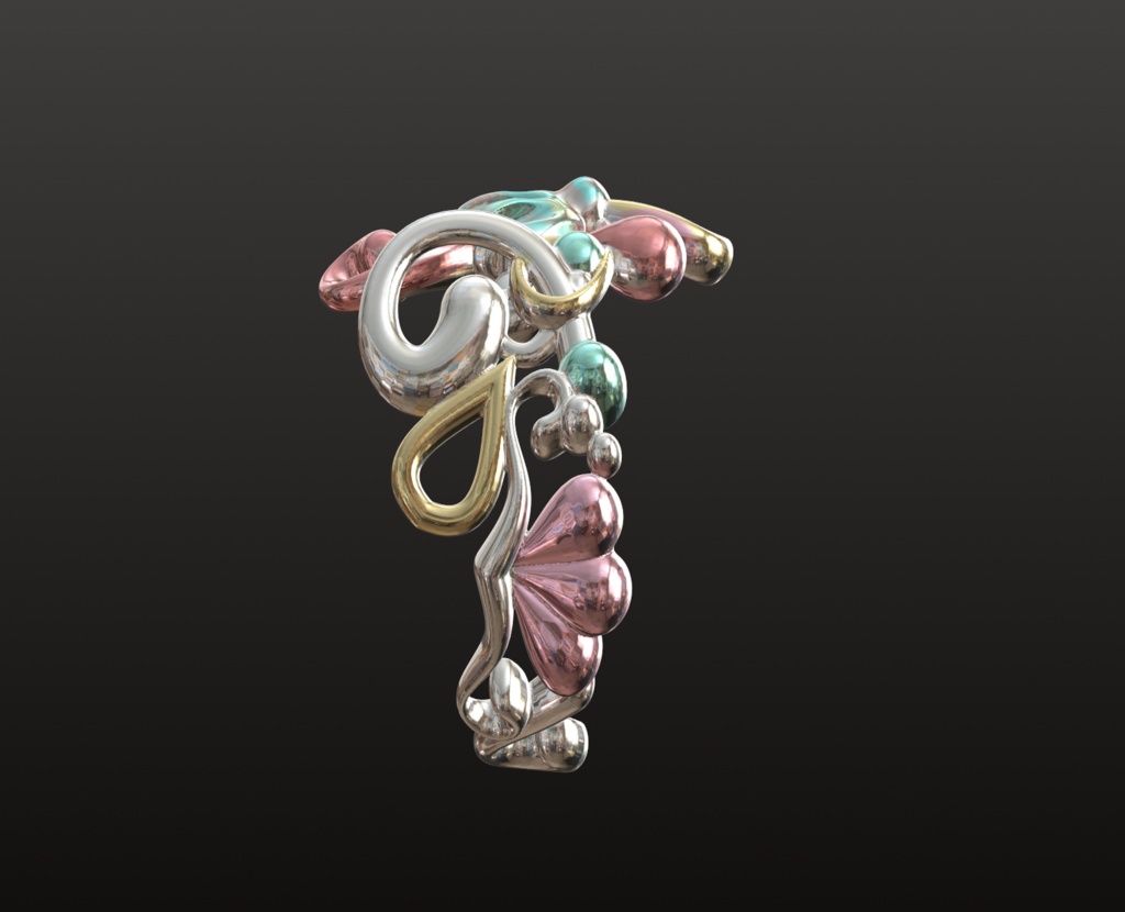 マーメイド・ジュエリーチャーム 3Dデータ(OBJ/STL)