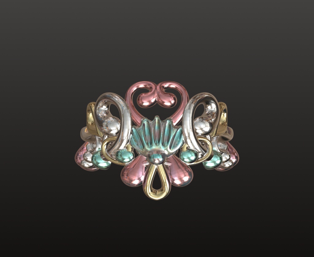 マーメイド・ジュエリーチャーム 3Dデータ(OBJ/STL)