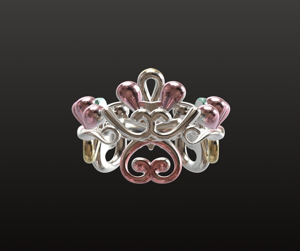 マーメイド・ジュエリーチャーム 3Dデータ(OBJ/STL)