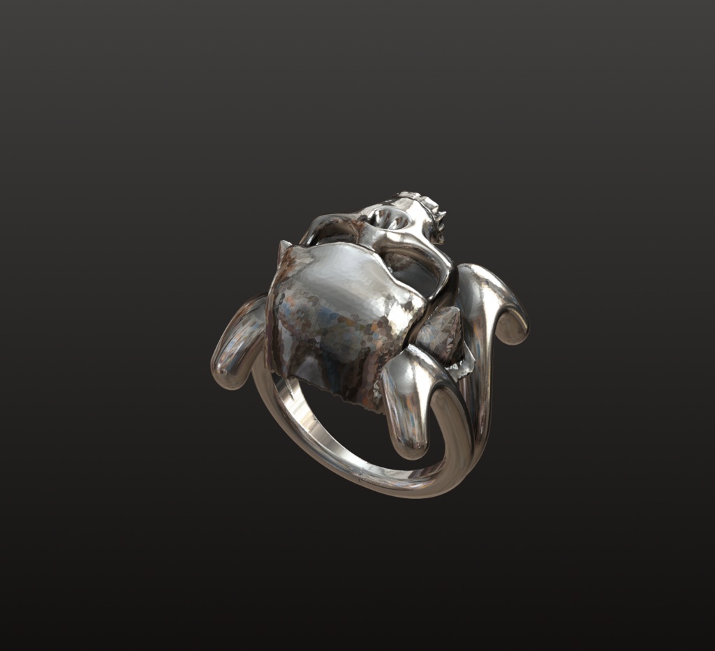 スカル・ファンタジーリング 3Dデータ(OBJ/STL)