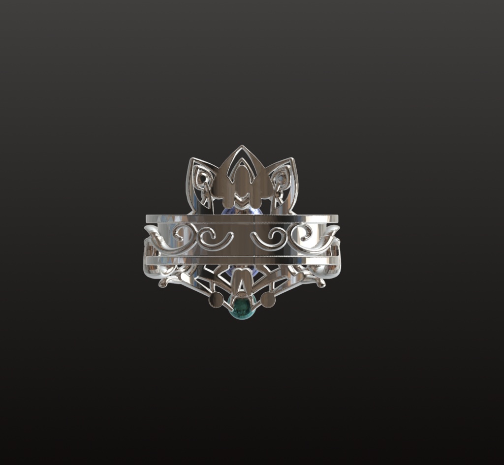 青の魔導オーブリング 3Dデータ(OBJ/STL)