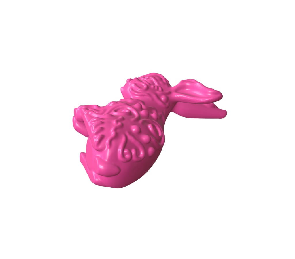 装飾うさぎ・アラベスク彫刻パーツ 3Dデータ(OBJ/STL)