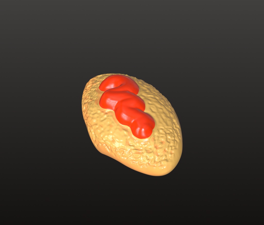 ふわとろオムレツ・アクセサリーパーツ 3Dデータ(OBJ/STL)