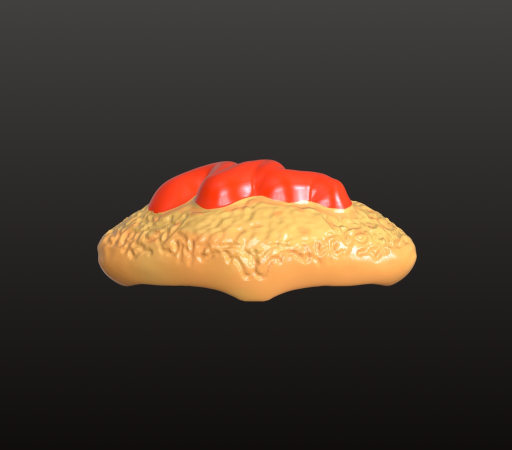 ふわとろオムレツ・アクセサリーパーツ 3Dデータ(OBJ/STL)