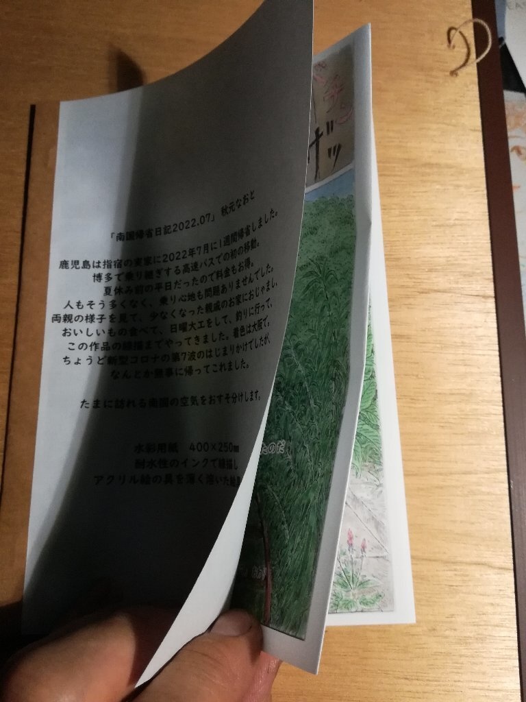 南国帰省日記2022.07(手作り紙本)
