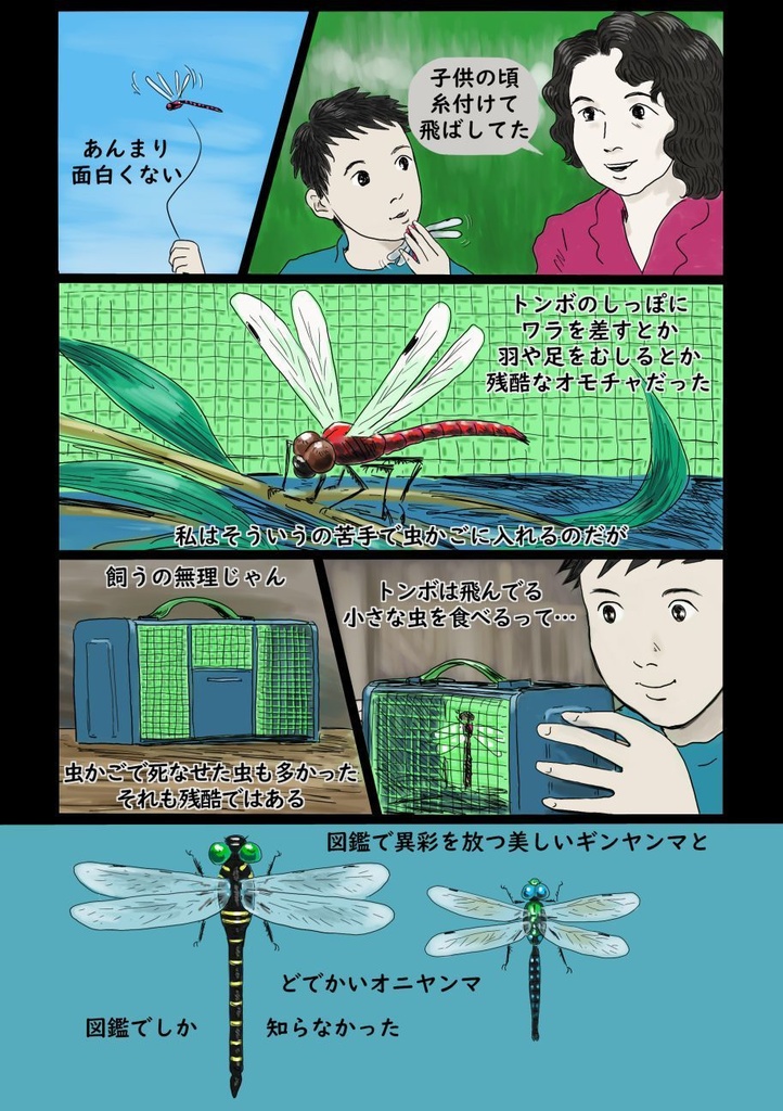 「虫と私と」紙本