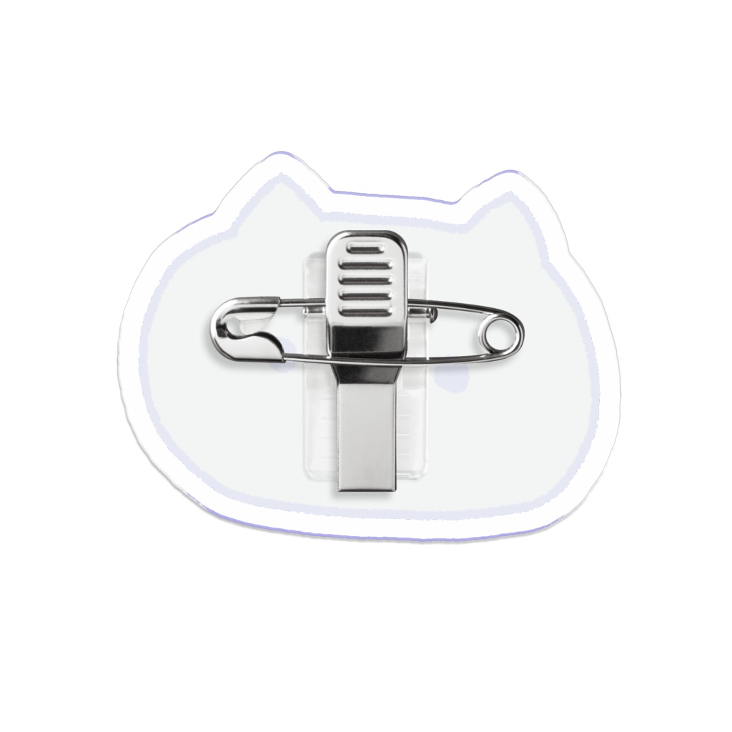 やんでるねこちゃ あお アクリルバッジ