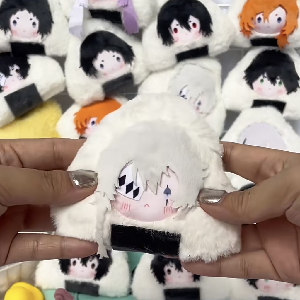 文豪ストレイドッグス ぬいぐるみ ストラップ おにぎり 10*10cm 太宰治 中原中也 中島敦 江戸川乱歩 芥川龍之介 シグマ ゴーゴリ ドス フョードル・D