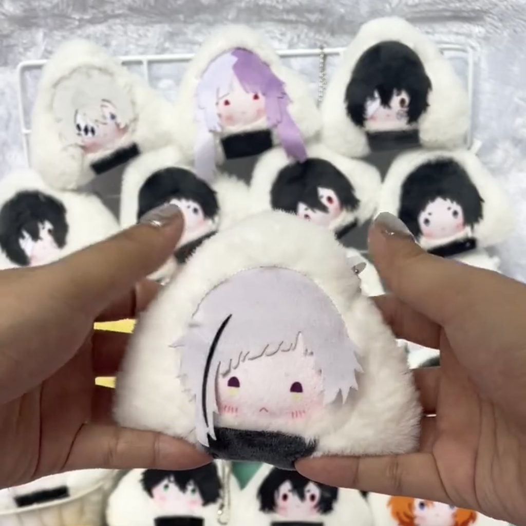 文豪ストレイドッグス ぬいぐるみ ストラップ おにぎり 10*10cm 太宰治 中原中也 中島敦 江戸川乱歩 芥川龍之介 シグマ ゴーゴリ ドス フョードル・D