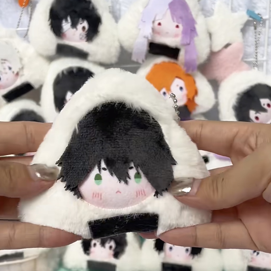 文豪ストレイドッグス ぬいぐるみ ストラップ おにぎり 10*10cm 太宰治 中原中也 中島敦 江戸川乱歩 芥川龍之介 シグマ ゴーゴリ ドス フョードル・D