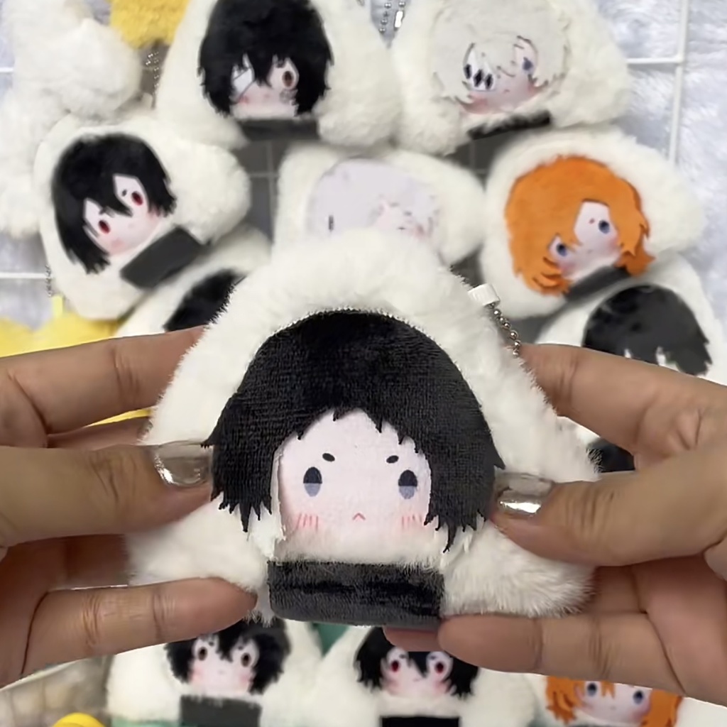 文豪ストレイドッグス ぬいぐるみ ストラップ おにぎり 10*10cm 太宰治 中原中也 中島敦 江戸川乱歩 芥川龍之介 シグマ ゴーゴリ ドス フョードル・D