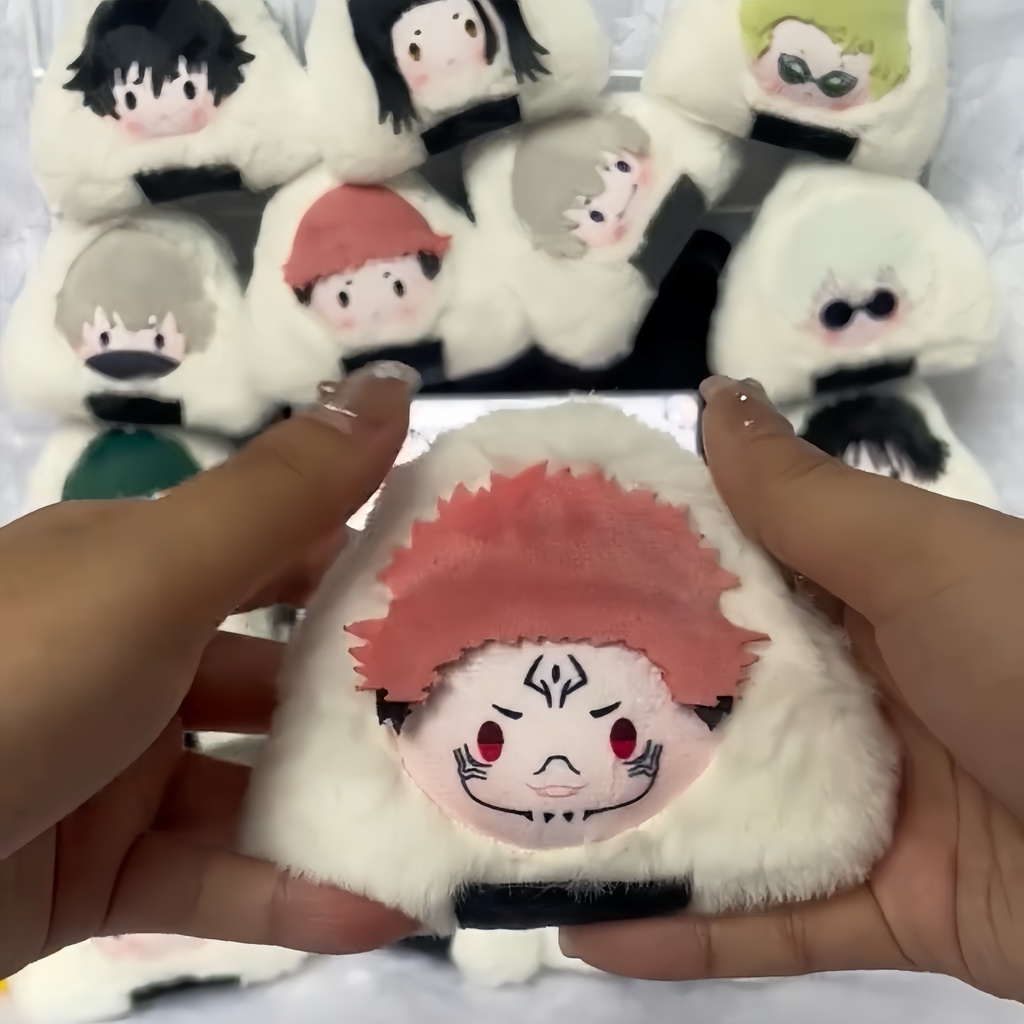 呪術廻戦 ぬいぐるみ ストラップ おにぎり 10*10cm 虎杖悠仁 伏黑惠 五條悟 釘崎野薔薇 七海建人 禪院真希 狗卷棘 夏油傑 乙骨憂太 兩面宿儺 胖達