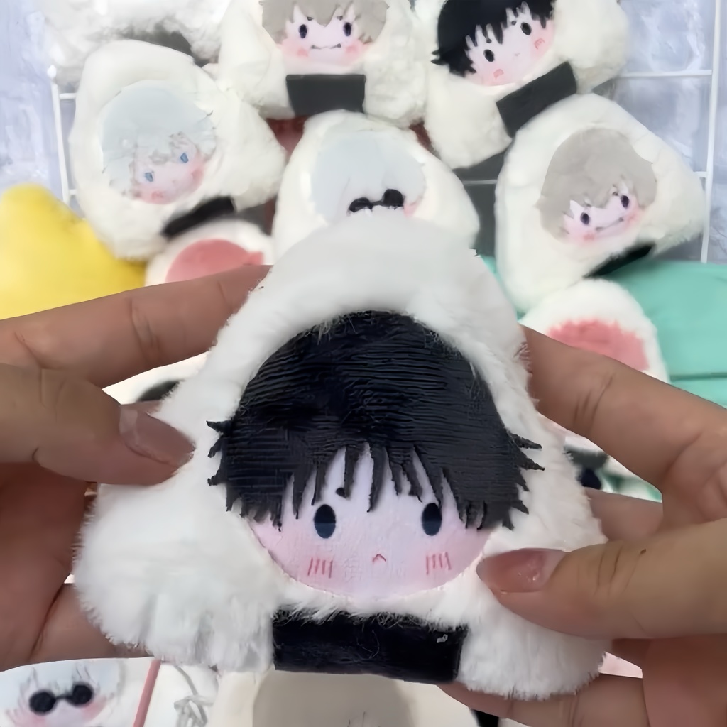 呪術廻戦 ぬいぐるみ ストラップ おにぎり 10*10cm 虎杖悠仁 伏黑惠 五條悟 釘崎野薔薇 七海建人 禪院真希 狗卷棘 夏油傑 乙骨憂太 兩面宿儺 胖達