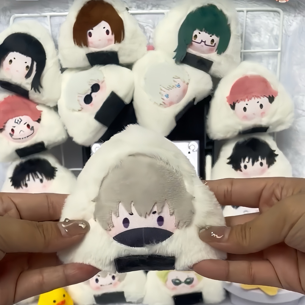 呪術廻戦 ぬいぐるみ ストラップ おにぎり 10*10cm 虎杖悠仁 伏黑惠 五條悟 釘崎野薔薇 七海建人 禪院真希 狗卷棘 夏油傑 乙骨憂太 兩面宿儺 胖達